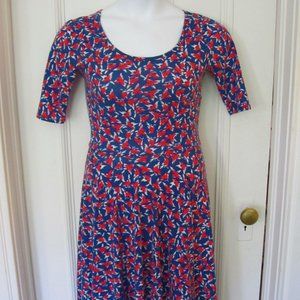 LuLaRoe Nicole Cardinal Bird Print